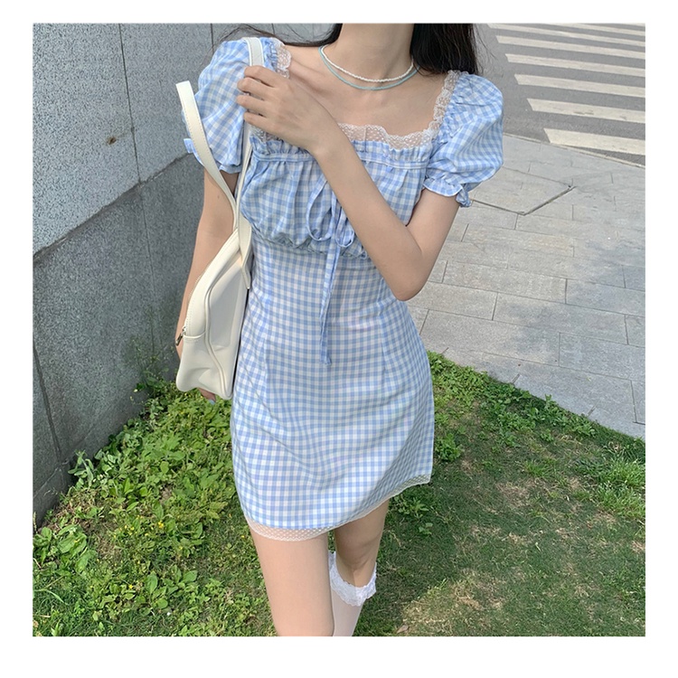 Đầm tay bồng xanh ulzzang nữ tính (ảnh thật ở cuối nha) | BigBuy360 - bigbuy360.vn