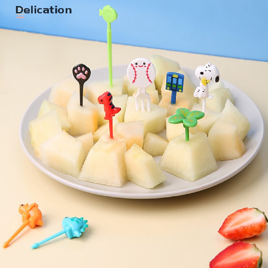 Nĩa Ăn Trái Cây / Tráng Miệng / Tráng Miệng Mini Họa Tiết Hoạt Hình Dễ Thương Cho Bé