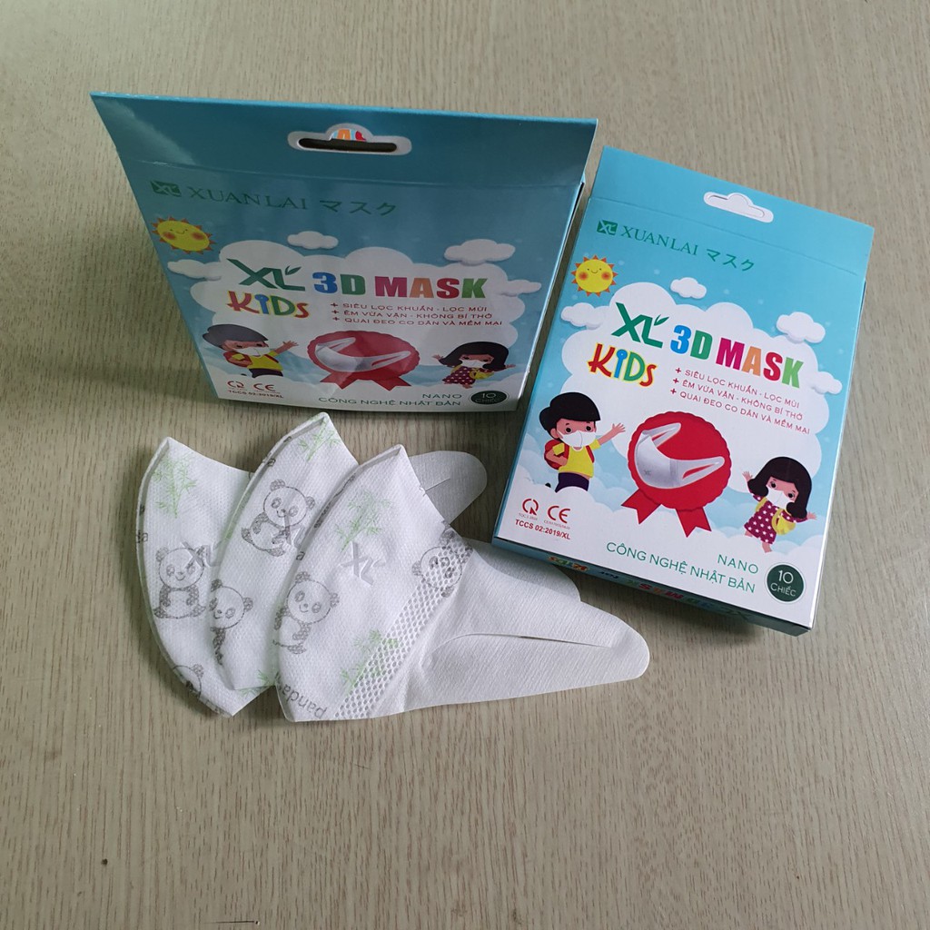 ( Mẫu Mới) 1 HỘP 10 CHIẾC KHẨU TRANG 3D MASK TRẺ EM 3 LỚP KHÁNG KHUẨN CHUẨN XUÂN LAI CÔNG NGHỆ NHẬT BẢN | BigBuy360 - bigbuy360.vn