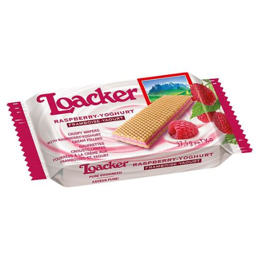 Bánh xốp Loacker các vị Classic Vani, Creamkakao, Napolitaner, Mill, Matcha, Dâu gói 45g