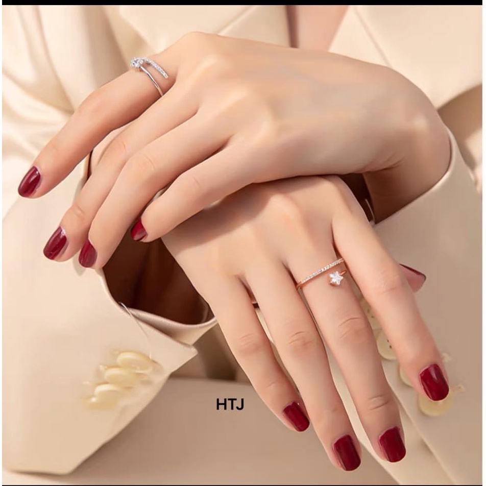 Nhẫn nữ bạc ta, nhẫn ngôi sao đính đá sáng đẹp - Kho sỉ bạc Nhất Linh