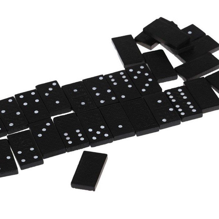 Trò Chơi Cờ Domino Đen hộp gỗ 28 quân cờ