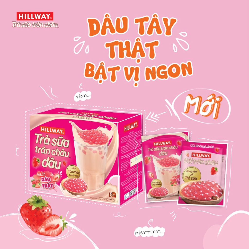 HỘP 260GR TRÀ SỮA TRÂN CHÂU HOÀNG GIA HILLWAY KÈM GÓI TRÂN CHÂU/.