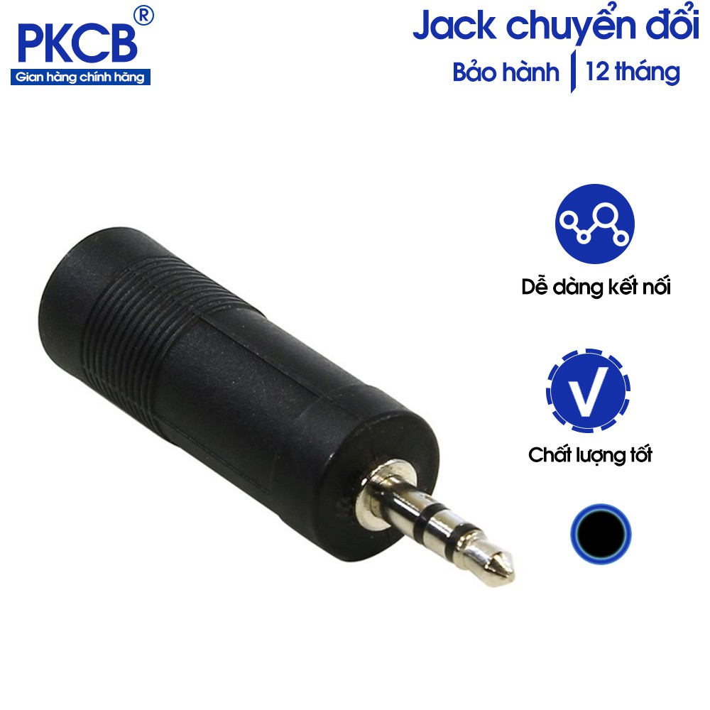 Jack chuyển micro 6.5mm sang cổng 3.5mm hát karaoke cho điện thoại máy tính - Hàng chính hãng