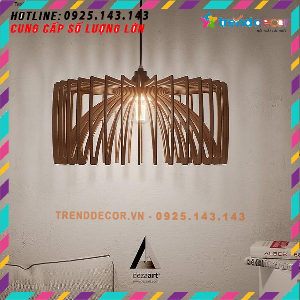 Đèn gỗ thả trần CAO CẤP hiện đại sang trọng chất liệu gỗ trang trí cho phòng khách nhà căn hộ decor nhà quán cf