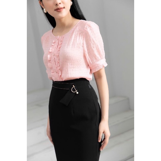 Áo sơ mi phối bèo hãng NEM