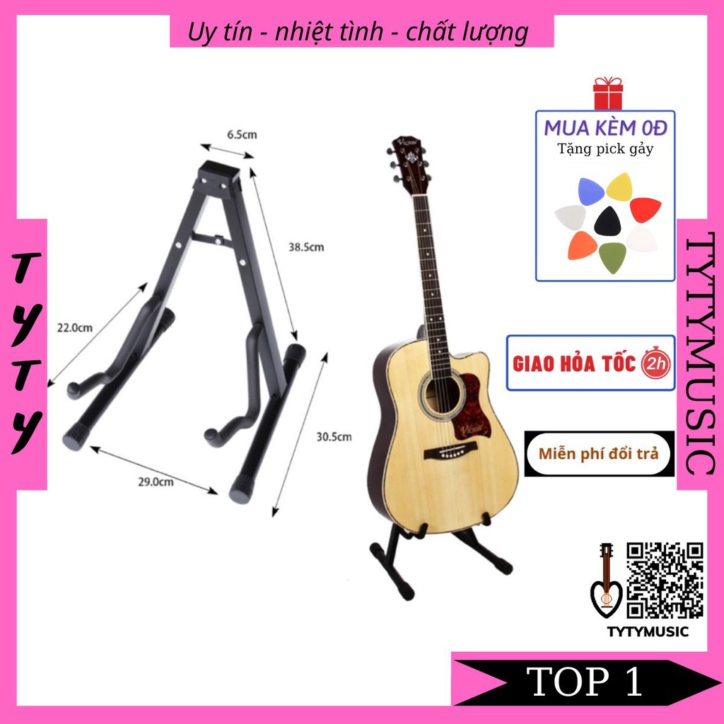 Giá đỡ đàn Guitar, giá để đàn Guitar chữ A kim loại gấp gọn siêu bền TYTYMusic