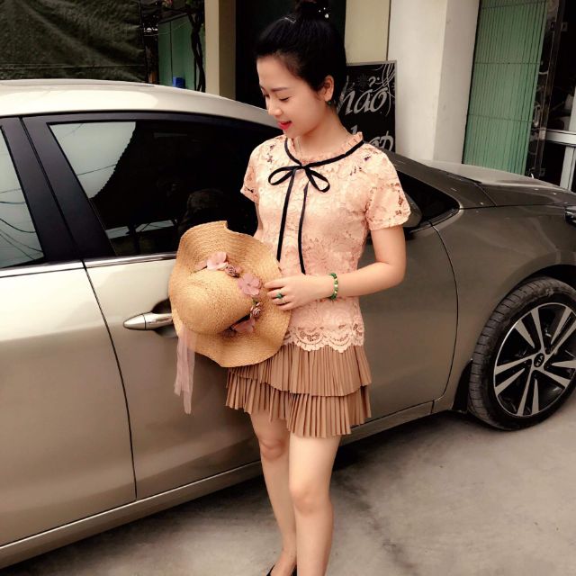 Áo ren cộc tay  ảnh thật