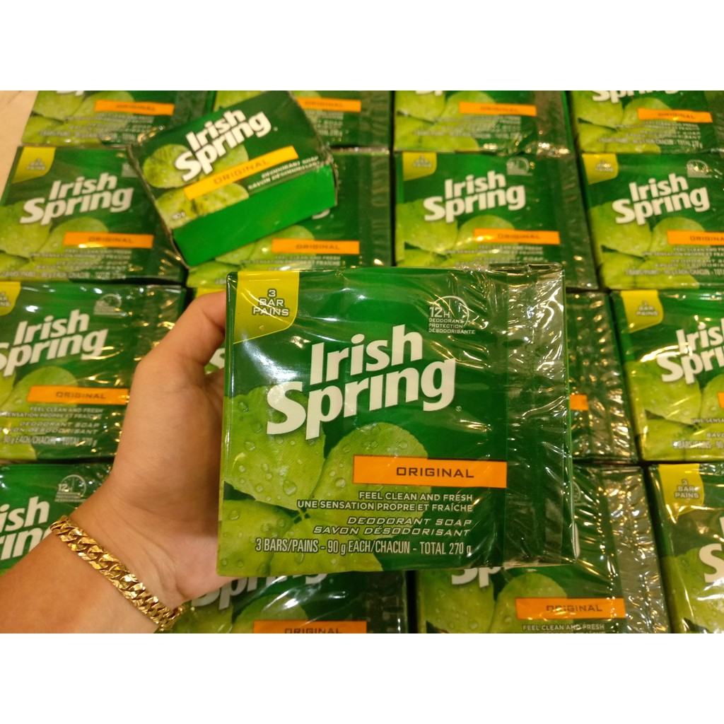 {Cam Kết Chính Hãng} Lốc 3 Xà Phòng Cục Tắm IRISH SPRING - 270g