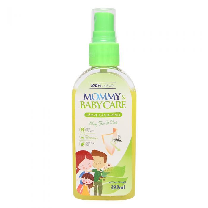 Xịt chống muỗi mommy &amp; baby care (sỉ, lẻ) 80ml 100% chất tự nhiên an toàn cho mẹ và bé - VUBABY