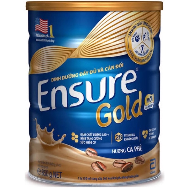 Sữa Bột Ensure Gold Hương Cà Phê 850g