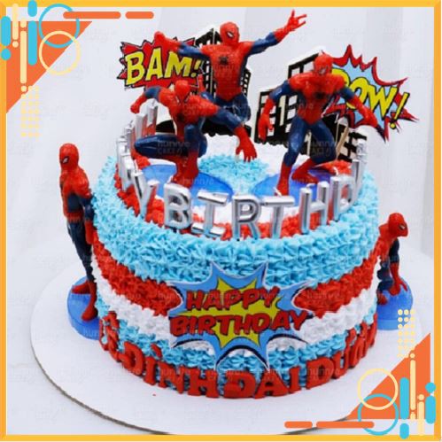 [SALE SỐC] Set người nhện Spiderman 7 tư thế trang trí bánh sinh nhật