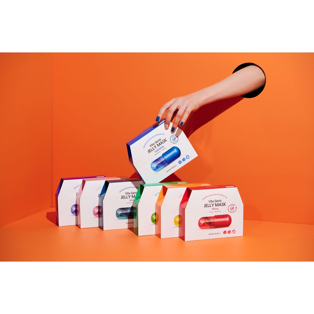 Combo Hộp 10 Mặt Nạ Dưỡng Ẩm Da Bổ Sung Vitamin BANOBAGI Vita Genic 30ml