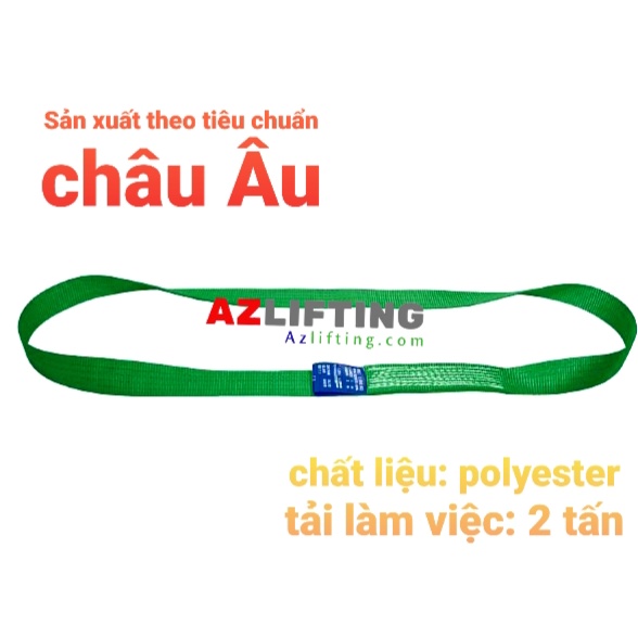 Cáp vải cẩu hàng 2 tấn bản 50mm may vòng tròn