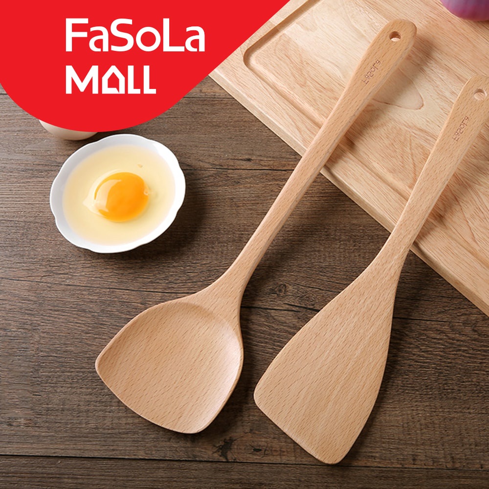 Bộ muỗng, xẻng, vá nấu ăn bằng gỗ sồi FASOLA FSLSH-023