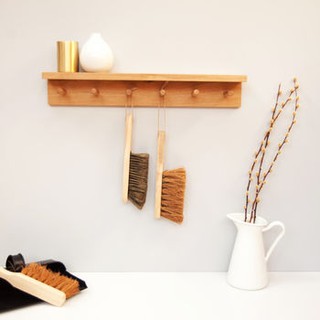 [Giá Xưởng] Kệ Treo Áo Khoác, Khăn, Đồ Dùng Gắn Tường Bằng Gỗ Thông Dài 60cm, 80cm