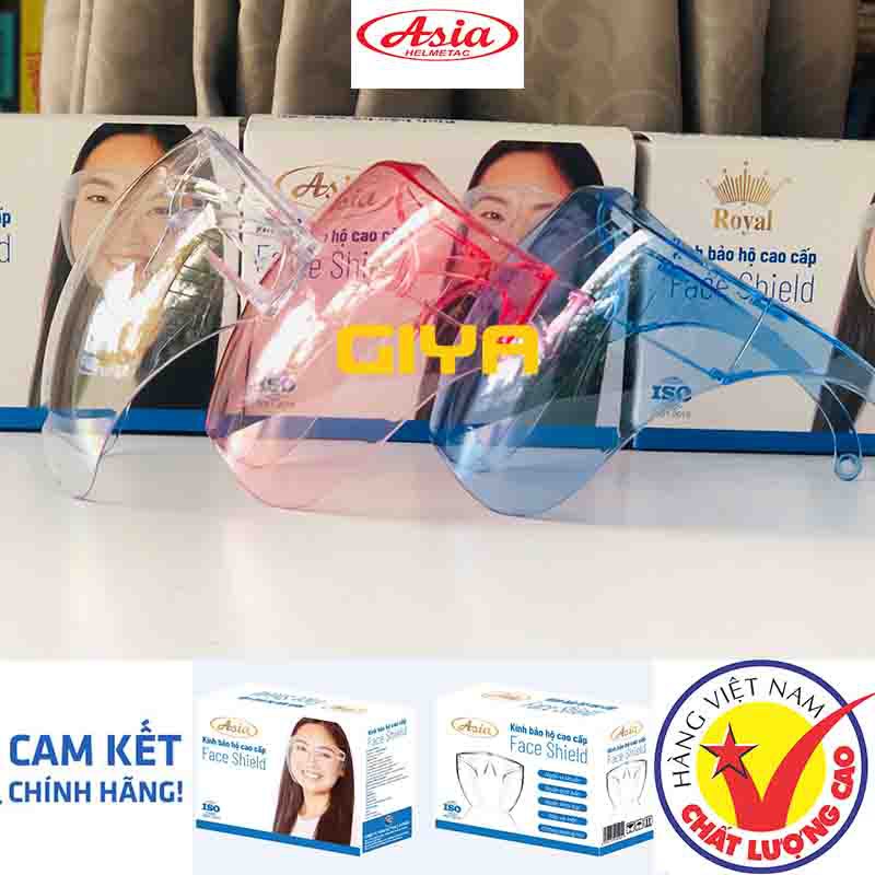 Kính face shield ASIA cao cấp chống giọt bắn màu trong suốt đi xe máy