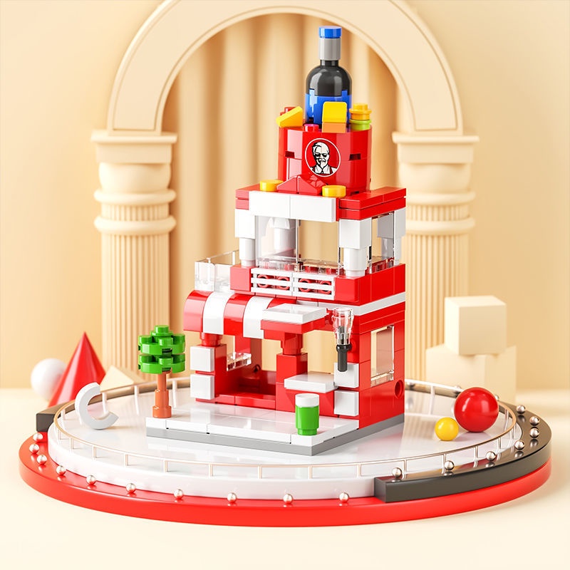 Bộ Đồ Chơi Lắp Ráp Lego Phong Cảnh Đường Phố Sáng Tạo Cho Bé Gái
