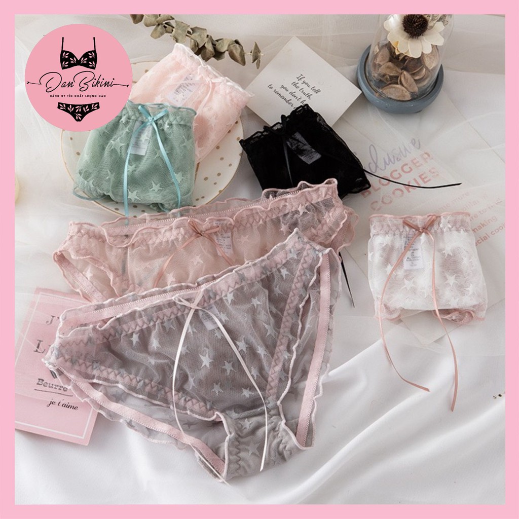 Quần Lót Ren Nữ sexy sao cao cấp xuyên thấu gợi cảm mềm mại kháng khuẩn mã H001