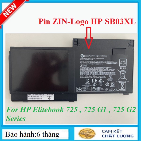 Pin Laptop HP SB03XL - For HP Elitebook 725 , 725 G1 , 725 G2 Series