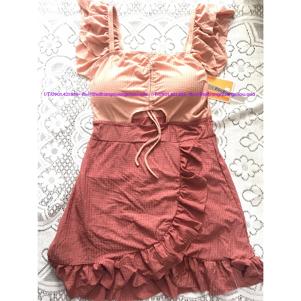 (Hàng nhập) Bikini Dạng Váy Thời Trang Style Hàn quốc #8250-Đỏ Cam | BigBuy360 - bigbuy360.vn