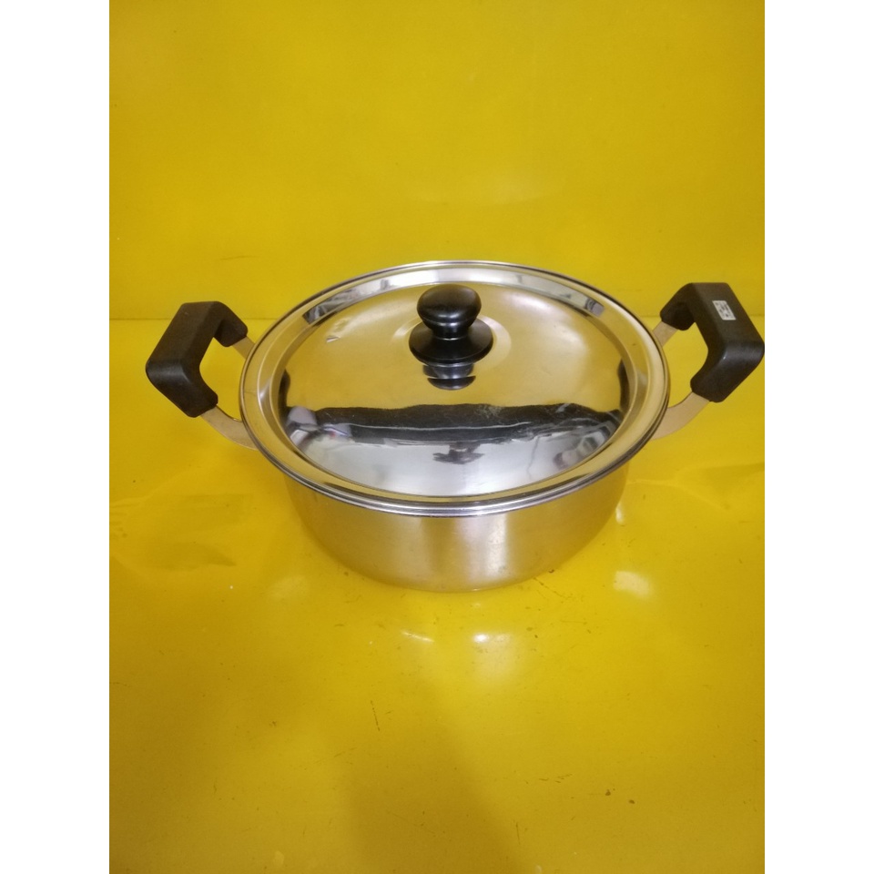 Nồi lẩu inox nội địa Nhật, size 24cm, cao 10cm (mã 544), Dùng được bếp từ