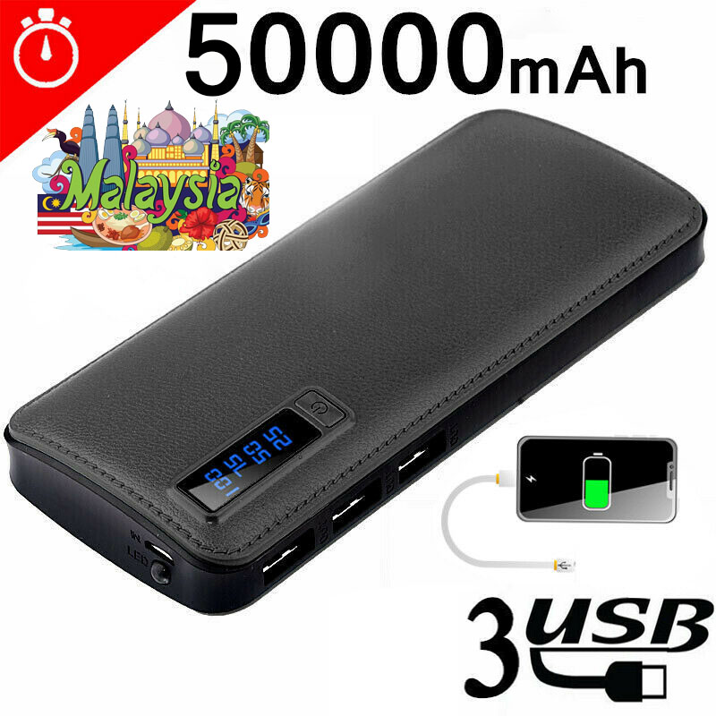Pin Sạc Dự Phòng 3USB Powerbank50000Mah Cho Điện Thoại iPhone Samsung Huawei 10000mAh (20000mAh) (30000mAh) (3000Mah)