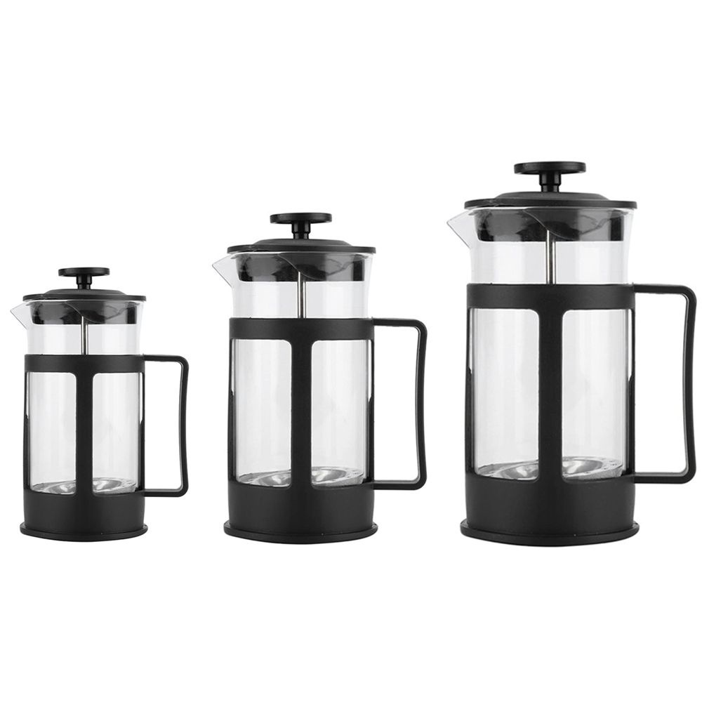 Máy Pha Cà Phê 300ml 600ml 800ml Bằng Thép Không Gỉ Kèm Bộ Lọc Thủy Tinh Và Tay Cầm PC Màu Trơn Thời Trang Cho Nhà Bếp