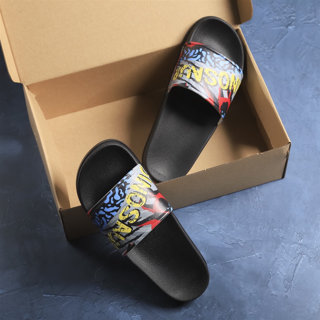 Dép Quai Ngang Unisex DETU DNT5 (Đen/Đen)