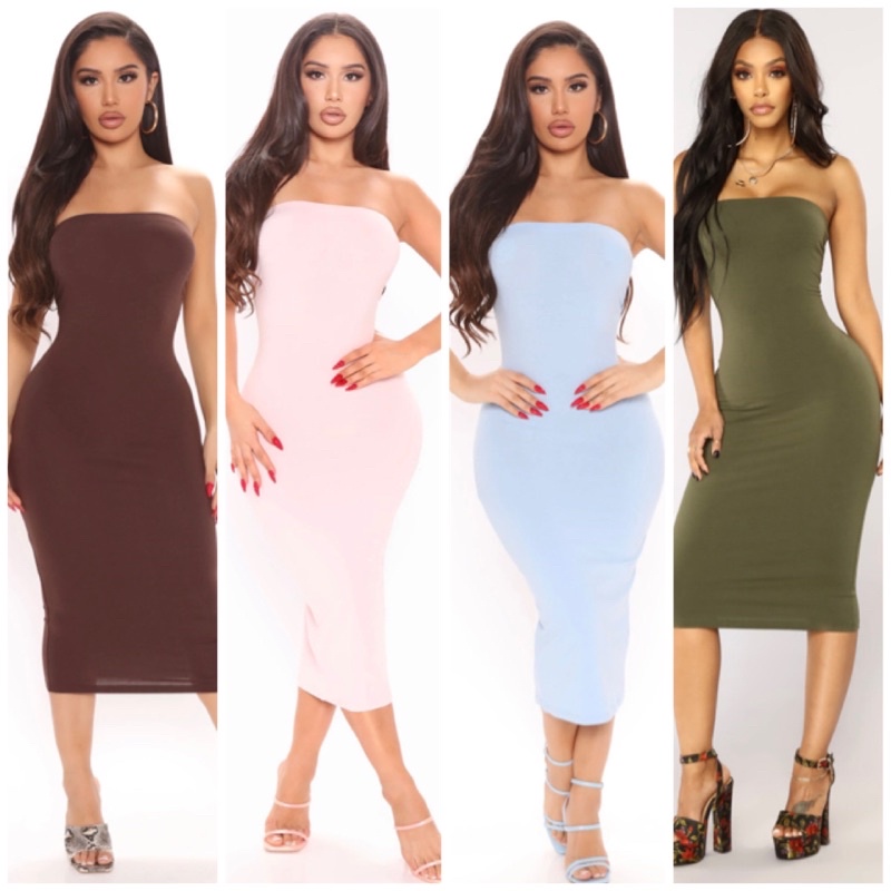 ĐẦM ỐNG FASHION NOVA DƯ XỊN. ĐẦM ỐNG TÔN DÁNG VNXK CHẤT THUN CO GIÃN