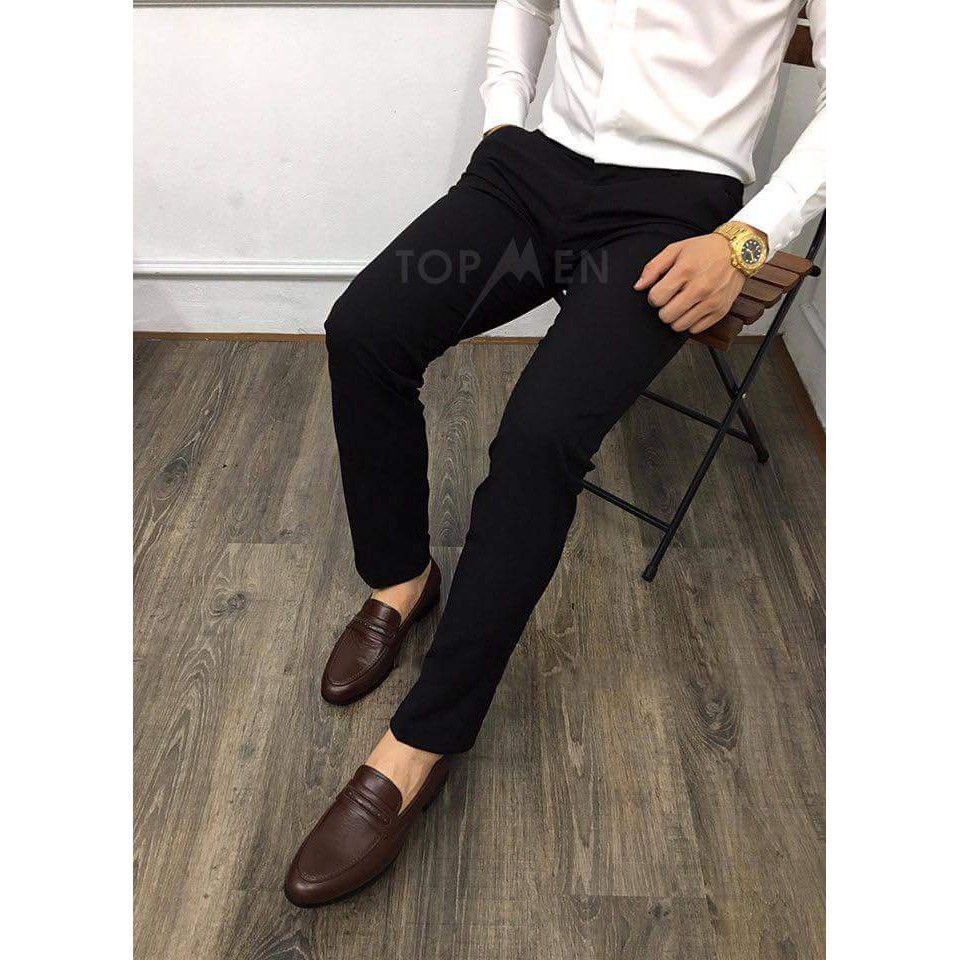 [ Chỉ 3 ngày ] Quần âu sắn gấu màu đen, dáng hàn quốc, không xù không nhăn không bám bụi | BigBuy360 - bigbuy360.vn