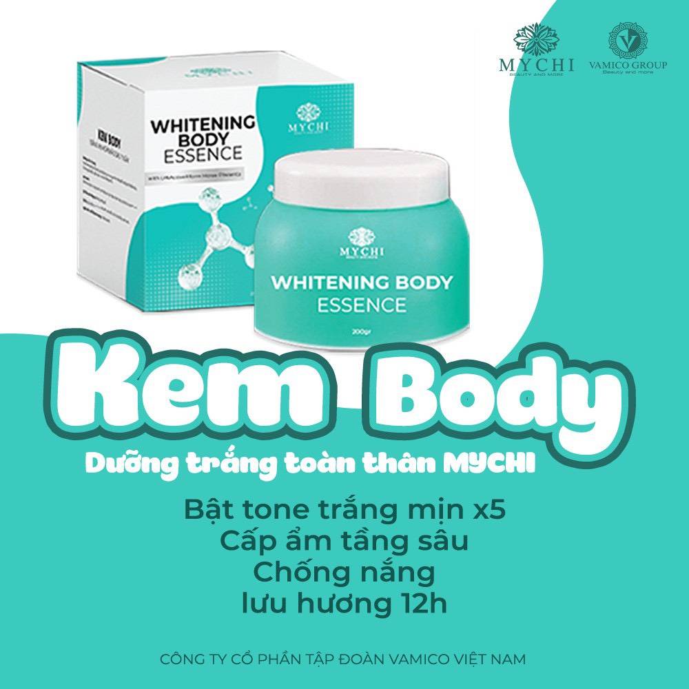 Combo Dưỡng Trắng Da Toàn Thân Mychi (kem body Mychi + Tắm Trắng Mychi)
