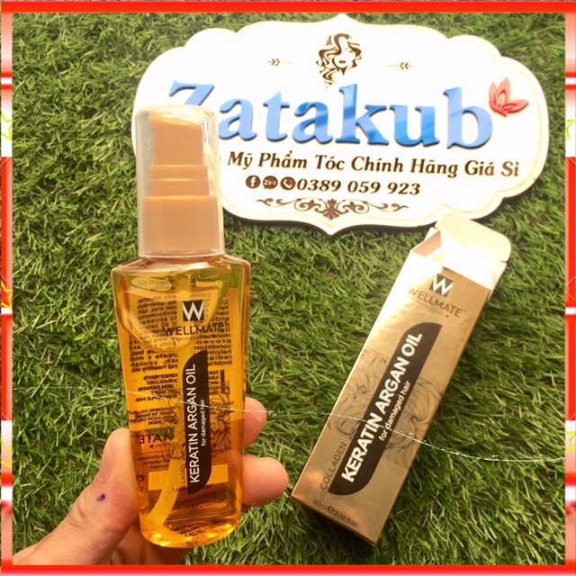 Tinh Dầu Dưỡng Phục Hồi Tóc Wellmate Keratin Argan Oil 60ml