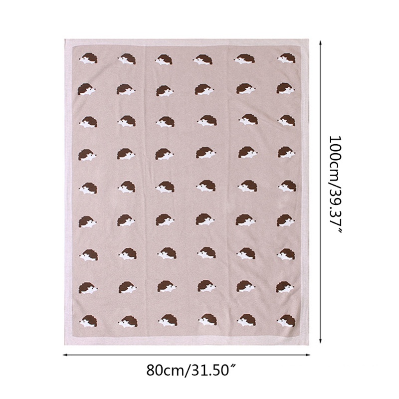 Chăn Len Kích Thước 100x80cm In Họa Tiết Nhím Dễ Thương Cho Bé