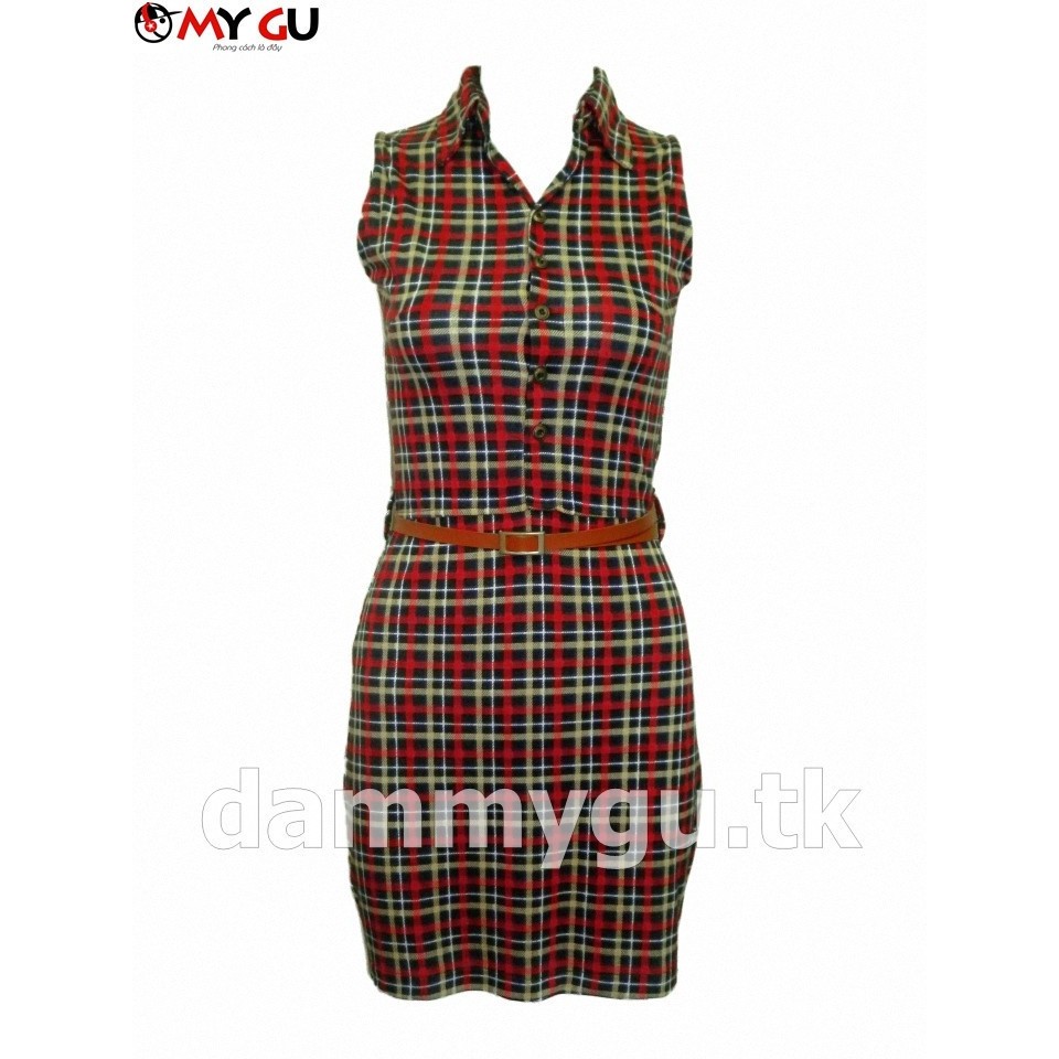 Đầm thanh lịch, cá tính D66 - Ca rô 3