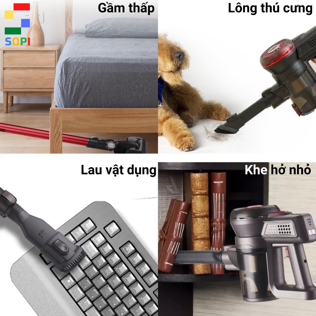 Máy Hút Bụi Không Dây, Máy Hút Bụi Mini Cầm Tay Đa Năng Vệ Sinh Sàn Nhà, Ô Tô Chính Hãng SONETS.