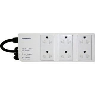 Ổ Cắm Có Dây, 6 Ổ Cắm 3 Chấu, Dây Dài 3m WCHG2836 - PANASONIC (Hàng Chính Hãng)