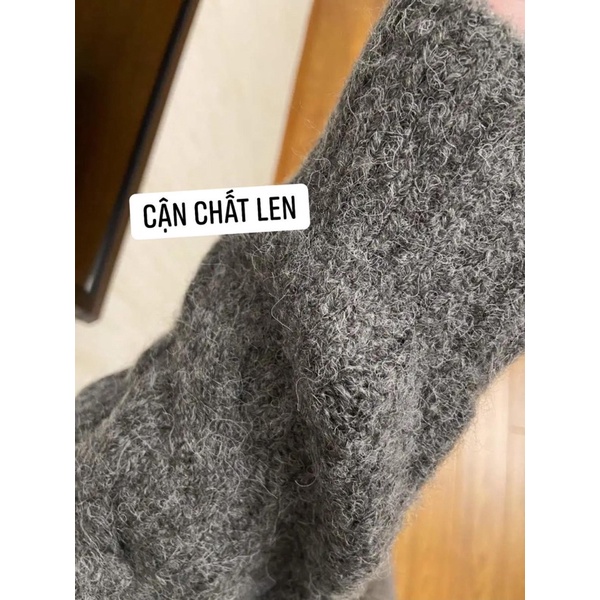 Áo khoác len màu xám tro xinh xắn