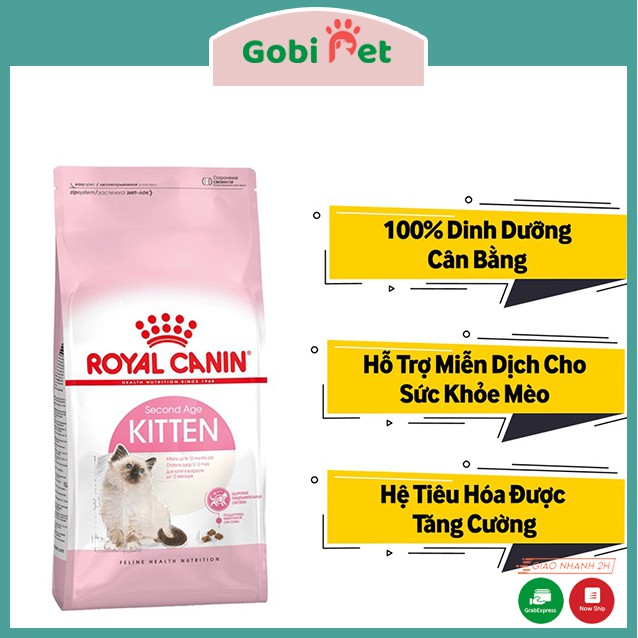 Thức ăn hạt cho mèo con Royal Canin Kitten bổ sung dinh dưỡng cho mèo túi 10kg - Gobi pet