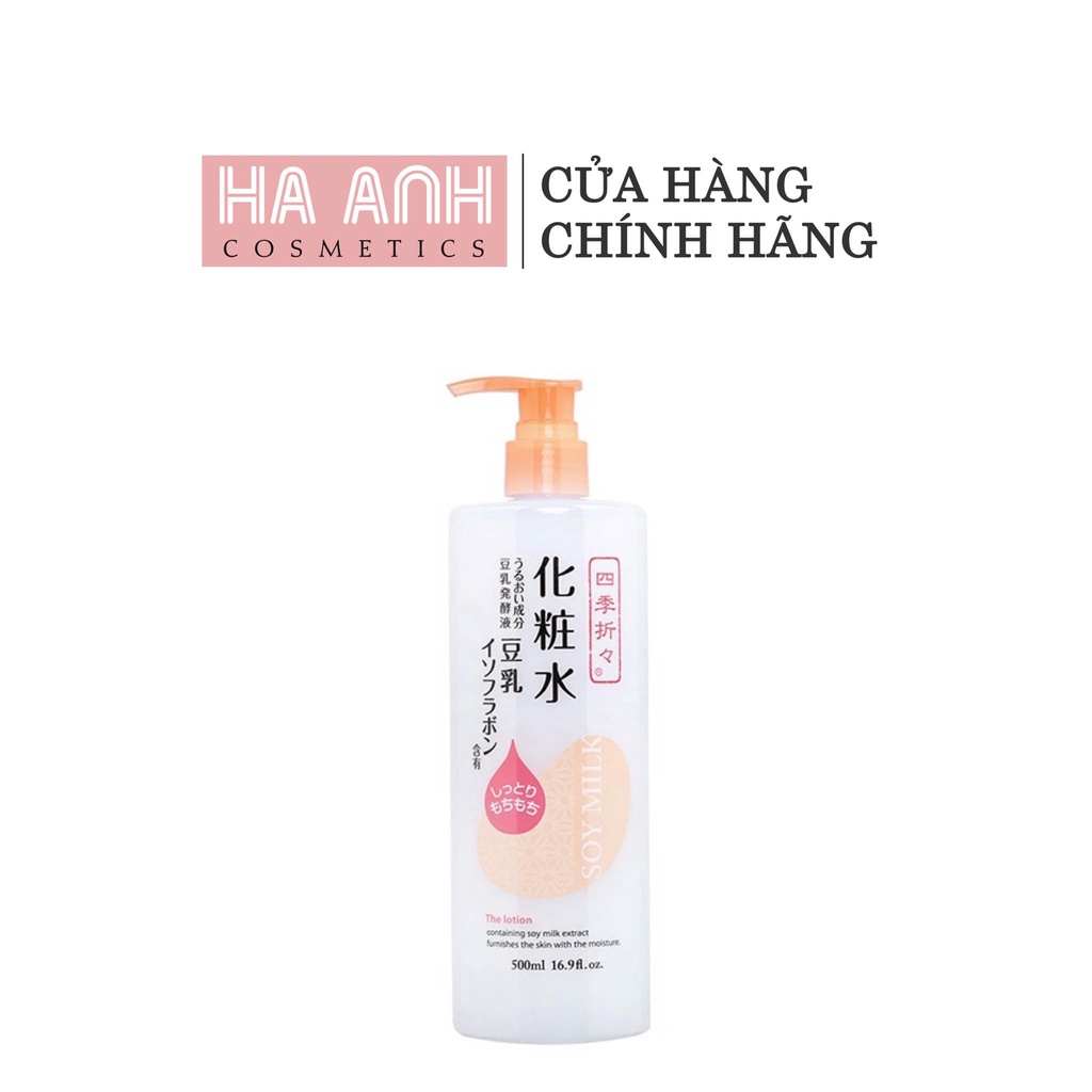 Nước Hoa Hồng Dưỡng Da Tinh Chất Đậu Nành Shikioriori Soy Milk Lotion 500ml