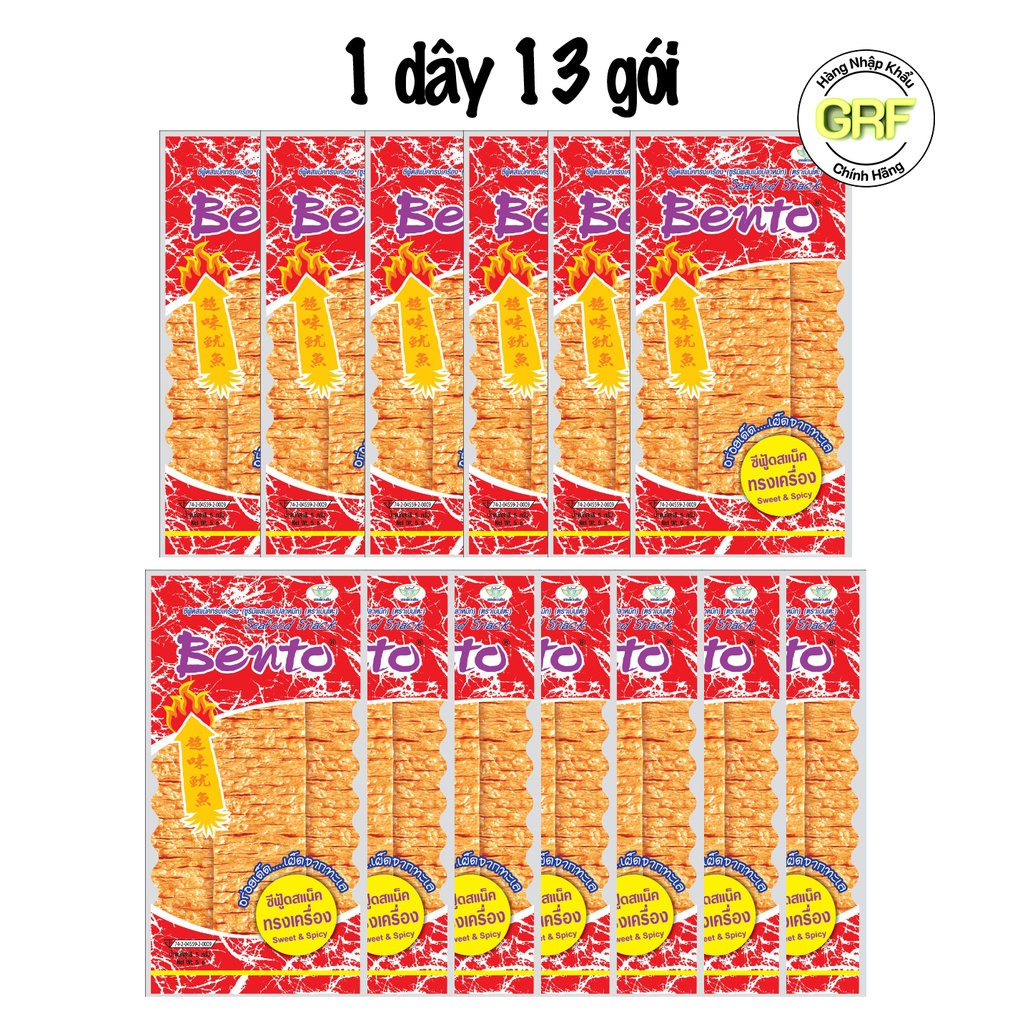 Snack Mực Bento 3 Màu 5g Dây Trêo 13 Gói - Hàng Nhập Thái Lan | BigBuy360 - bigbuy360.vn