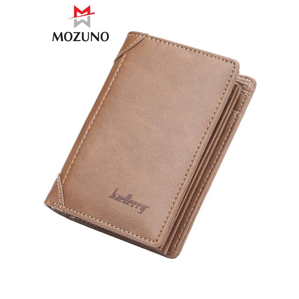 Ví Ngắn Cầm Tay Nam Nữ Chính Hãng BAELLERRY Kiểu Dáng Vintage Phong Cách Mới Lạ Da Mềm Cực Bền BR55-mozuno