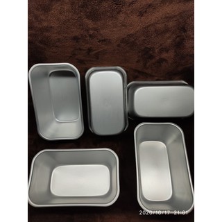 BỘ 5  KHUÔN BÁNH NHÔM HÌNH CHỮ NHẬT A03  13.7 x 8 CM x 6.4  CM