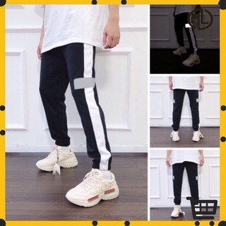 Quần Jogger Thun Thể Thao nam  Phản Quang khi chụp đèn flash chất thun dày dặn