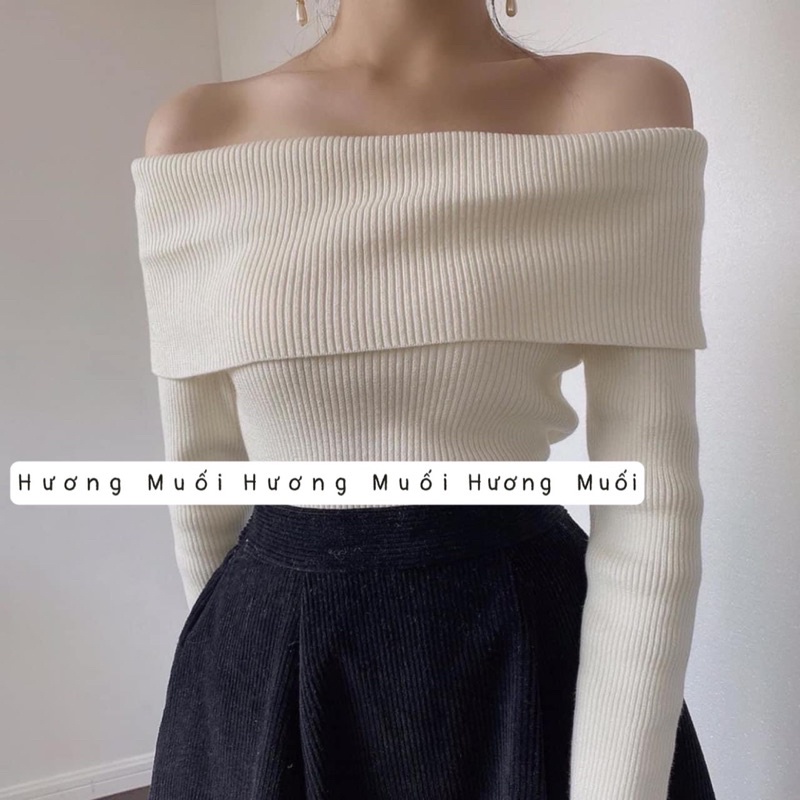 Áo len trễ vai siêu xinh