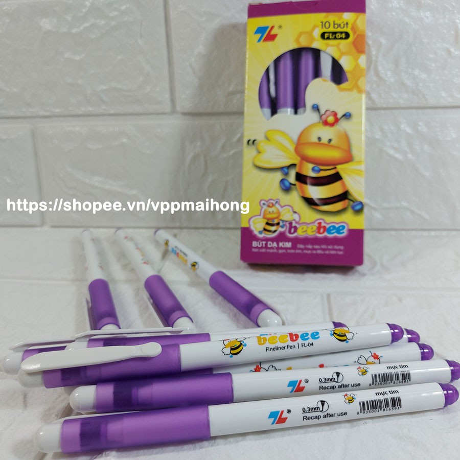 Hộp 10 bút dạ kim TL BeeBee FL-04