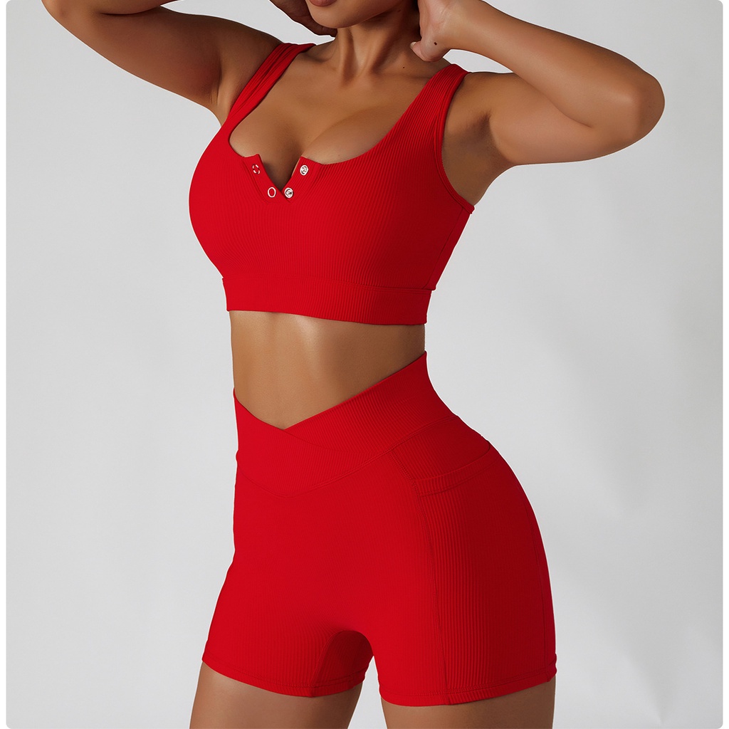 Quần Short Thể Thao Lưng Cao Phối Dây Đan Chéo ZC BDK6391