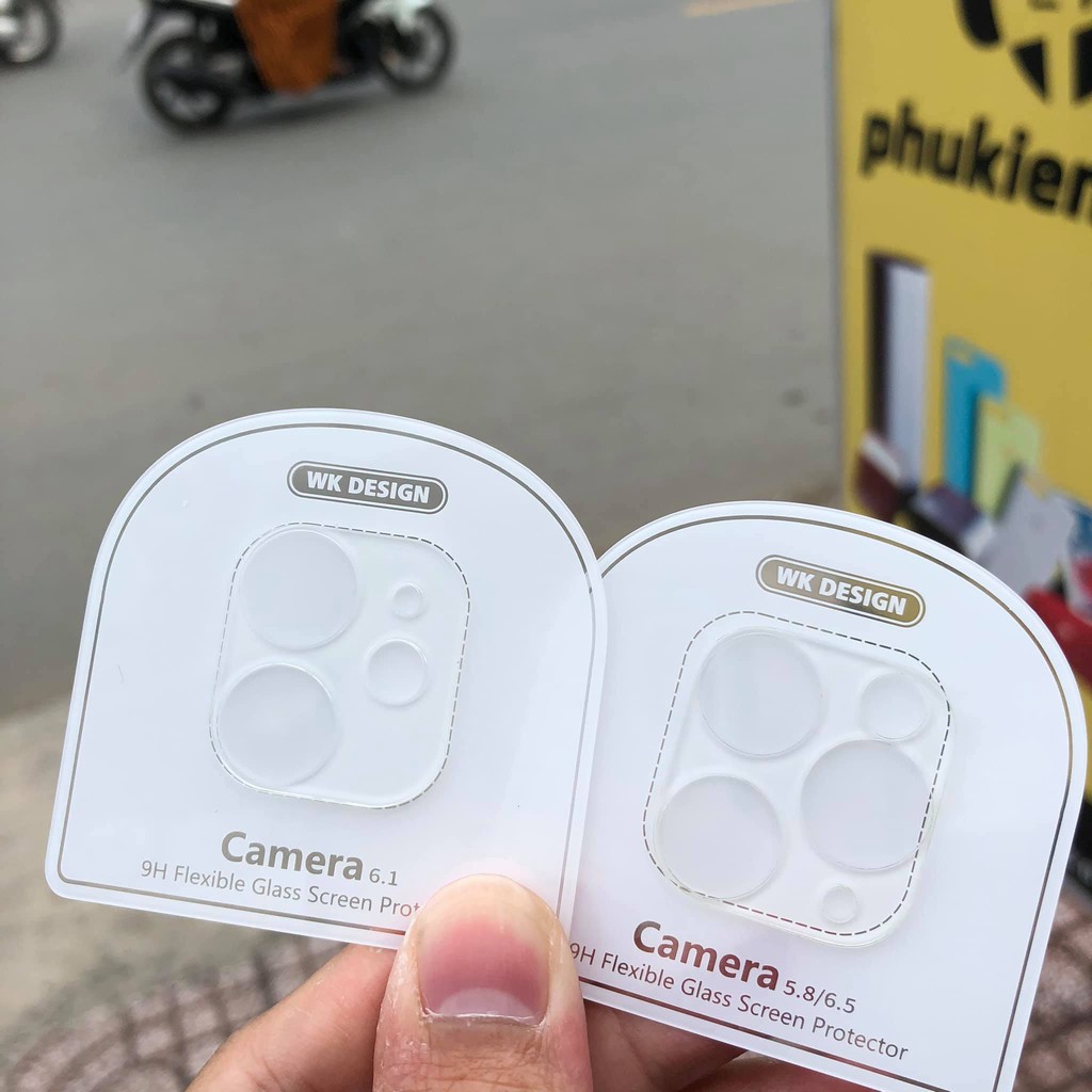 Kính bảo vệ camera WK tê giác trong suốt phủ kín bề mặt dành cho iPhone 13 12 11