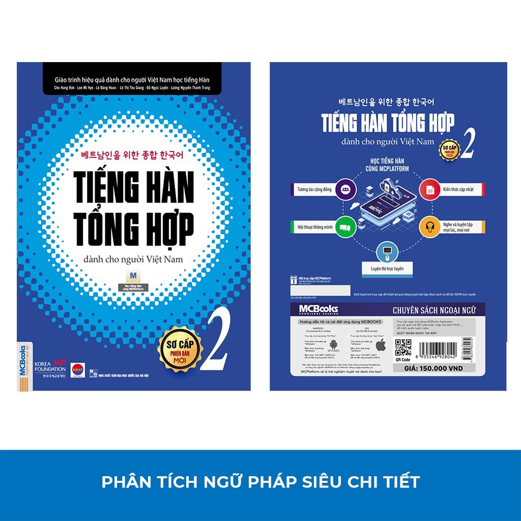 Sách - Tiếng Hàn Tổng Hợp Dành Cho Người Việt Nam Trình Độ Sơ Cấp Tập 2 - Bản Đen Trắng