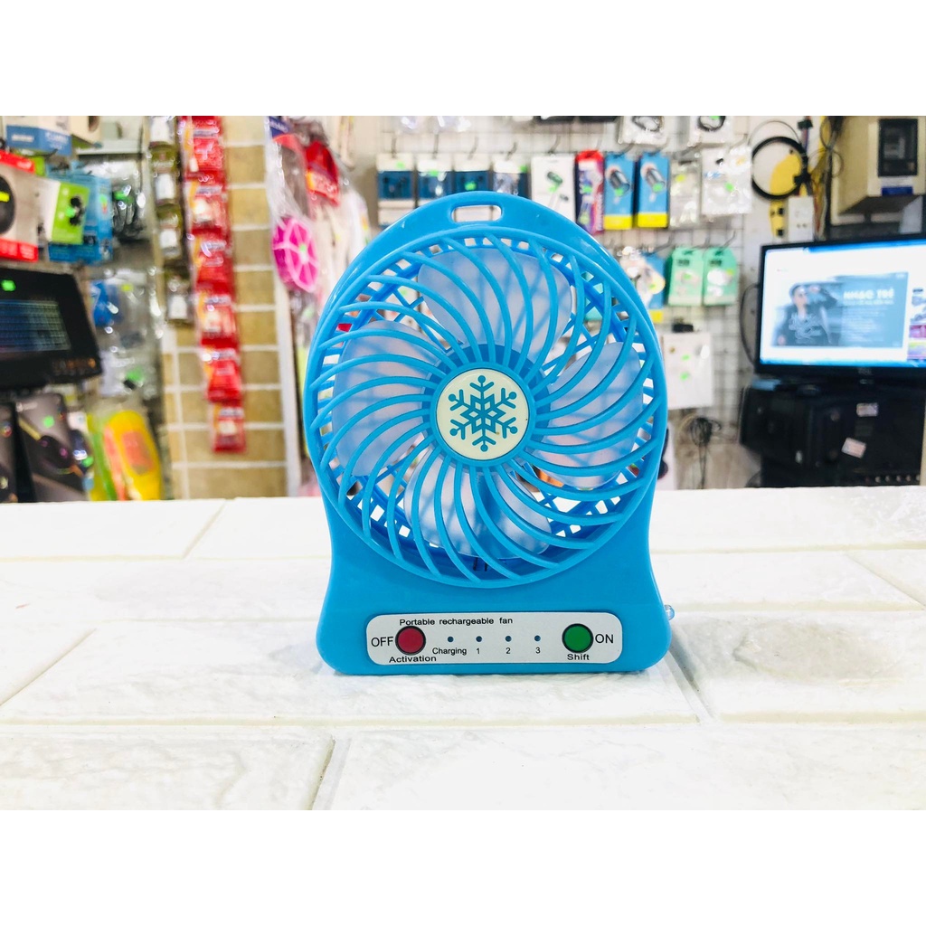 QUẠT 3 TỐC ĐỘ DÙNG PIN SẠC CỰC MÁT - QUẠT MINI SIÊU MÁT